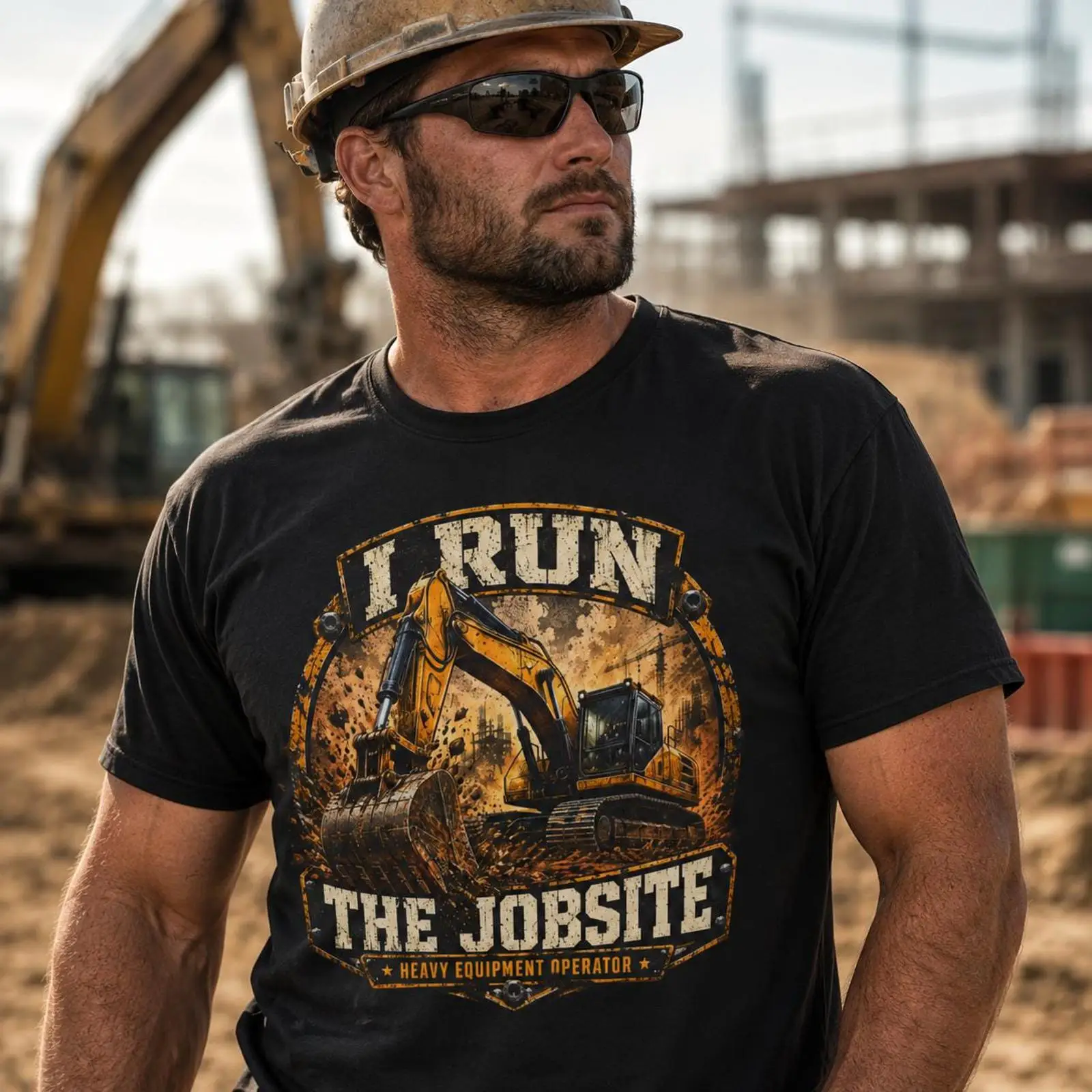 Heavy Equipment Operations - I Run The Jobsite T Shirt