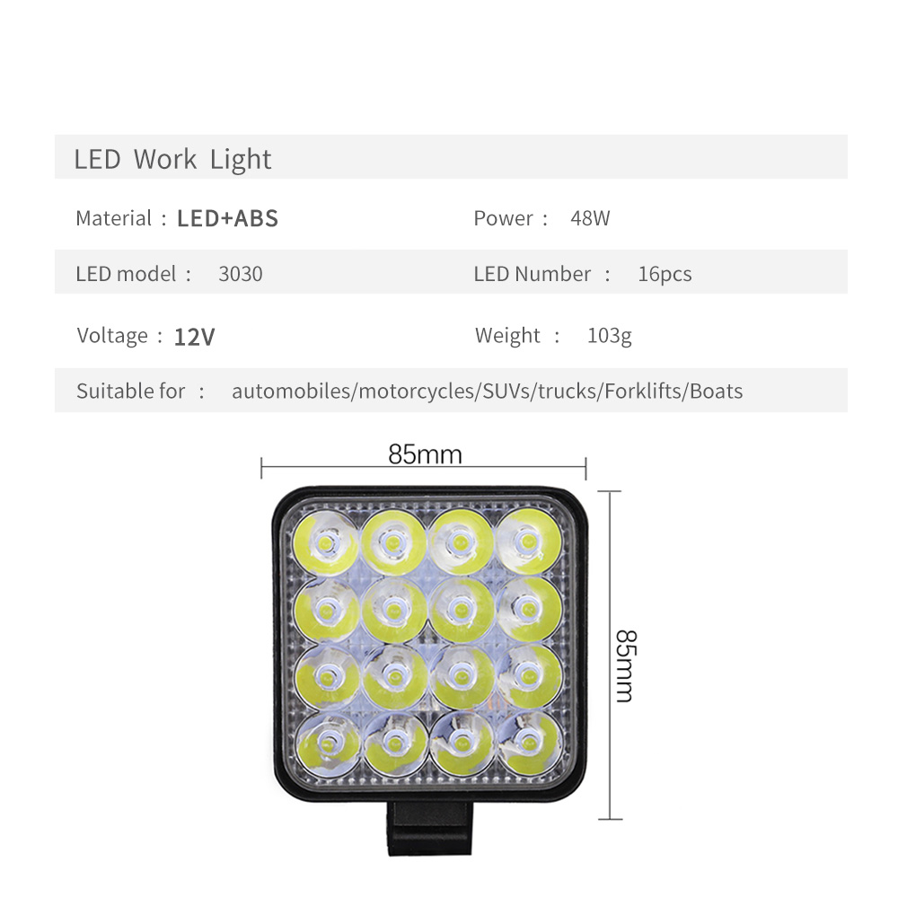4 PCS 12V LED Light Bar 48W Mi - огляд і ціна Heavy Equipment Supplies