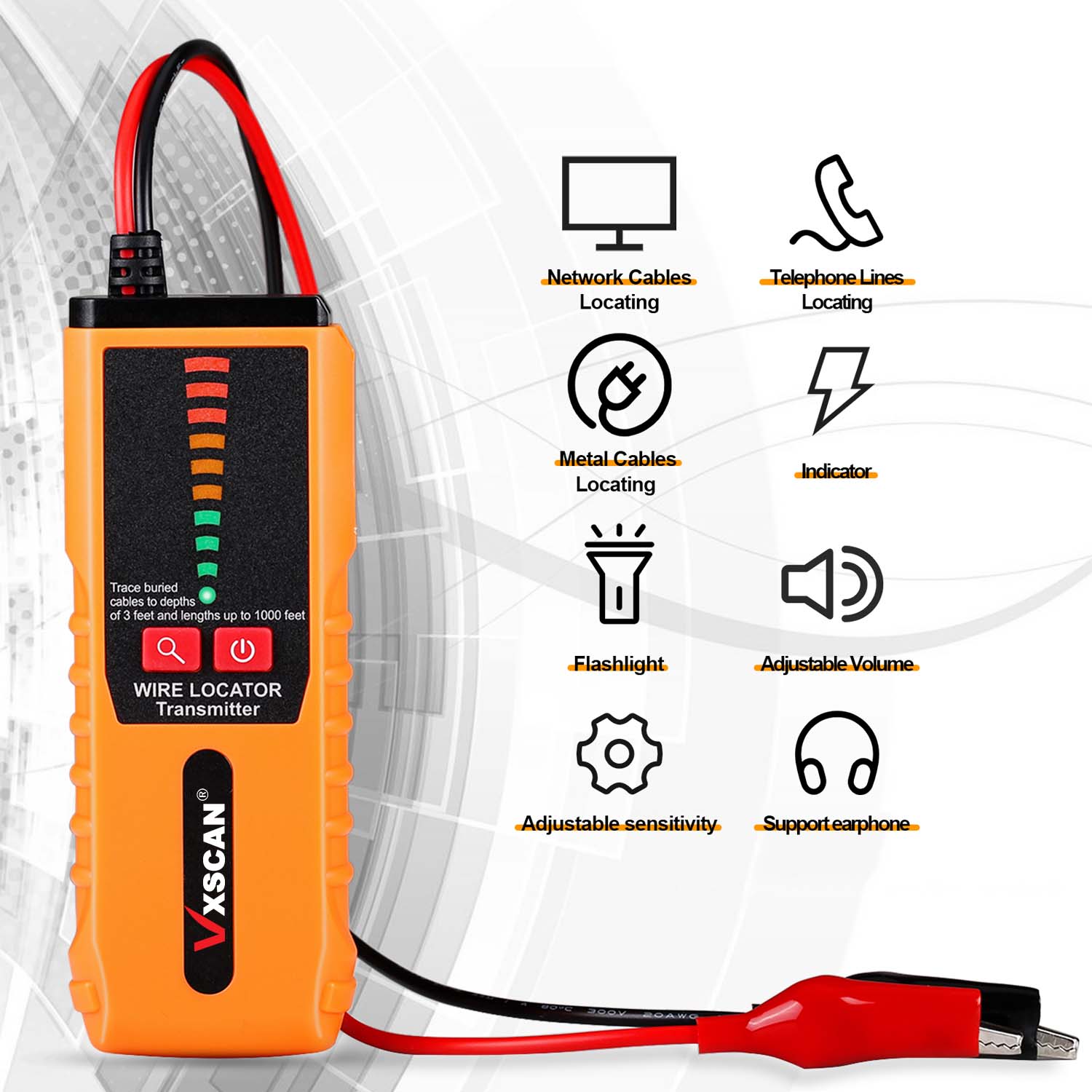 VXSCAN F04 Underground Wire Tr - огляд і ціна Underground Cable Detector