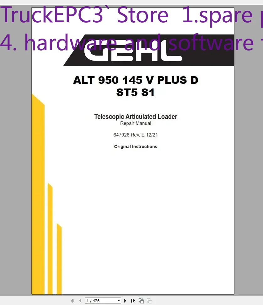 TruckEPC3 GEHL Machinery Heavy - огляд і ціна Heavy Equipment Pdf