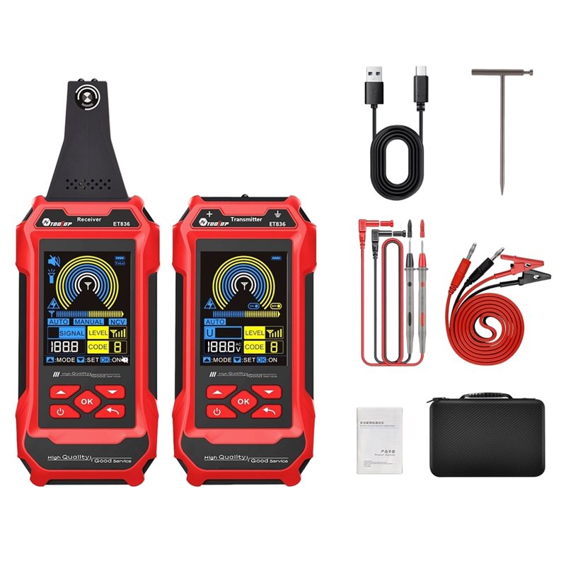 AA51 TOOLTOP ET836 Dual Flashl - огляд і ціна Underground Cable Detector