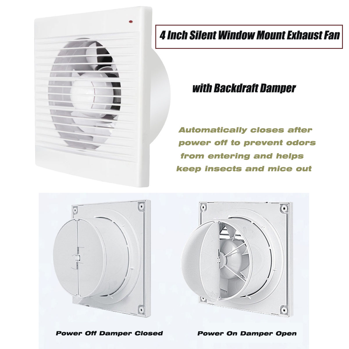 4 Inch Silent Window Mount Exh - огляд і ціна Exhaust Fan Industrial
